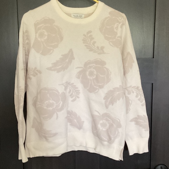 NET | Rachel Zoe Floral Cream crewneck Sweater. Size 1X - Picture 1 of 4
